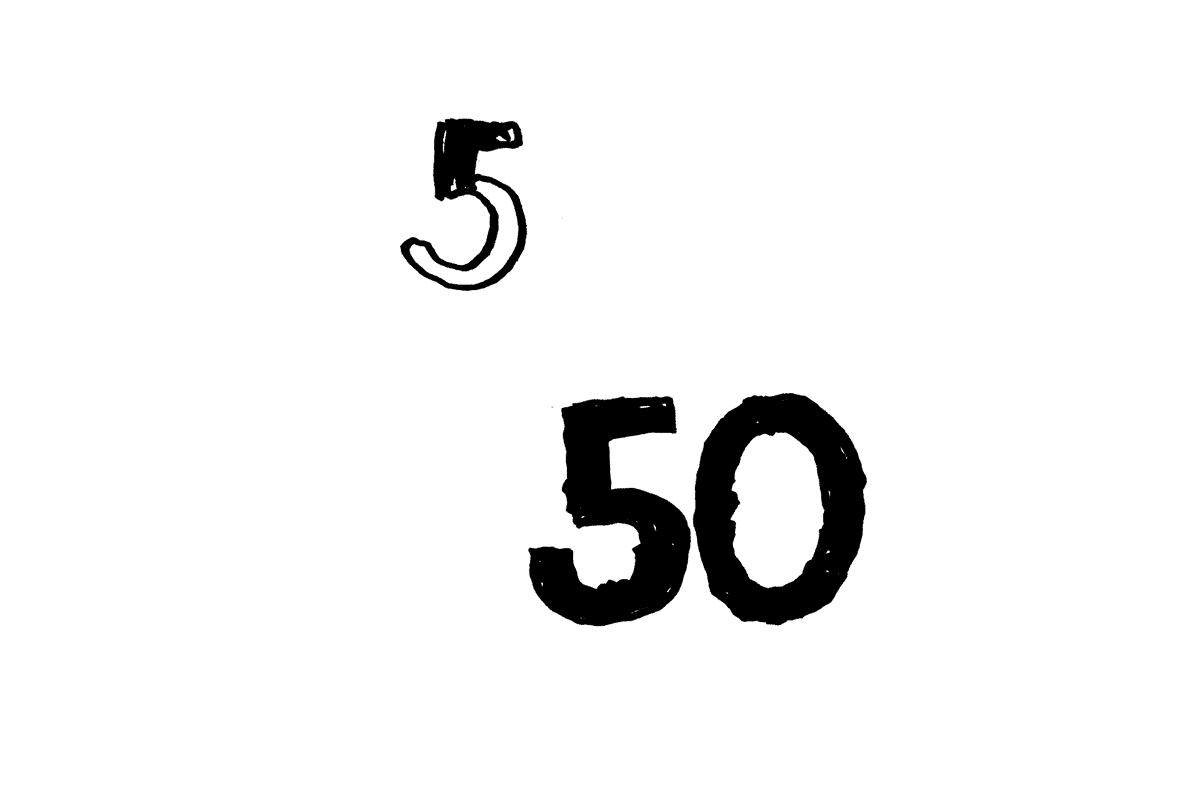 5 a 50