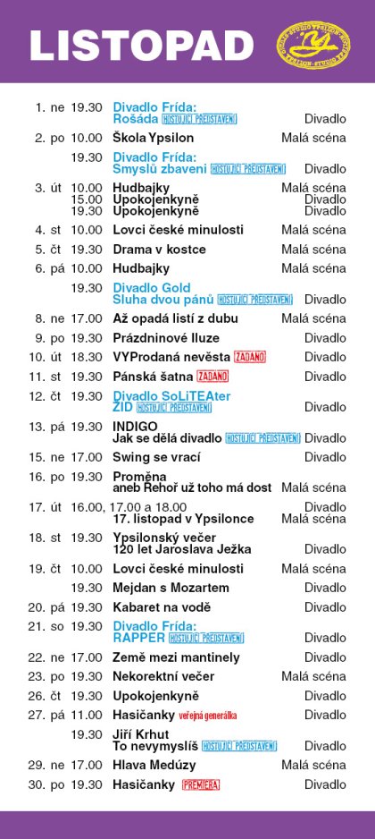 Listopad v Ypsilonce je v prodeji!