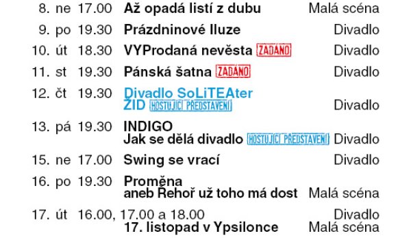 Listopad v Ypsilonce je v prodeji!